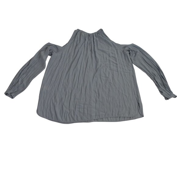 For 2 By Ramy Brook Gray Long Sleeve Cold Shoulder Maternity Top Women Size M - Picture 3 of 9